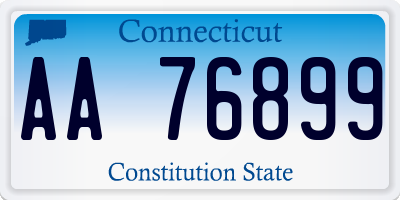 CT license plate AA76899