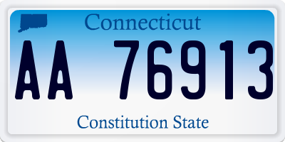 CT license plate AA76913