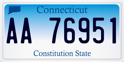 CT license plate AA76951