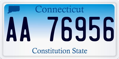 CT license plate AA76956