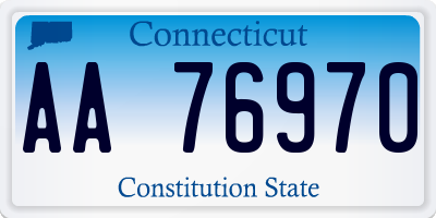 CT license plate AA76970