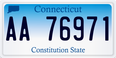 CT license plate AA76971