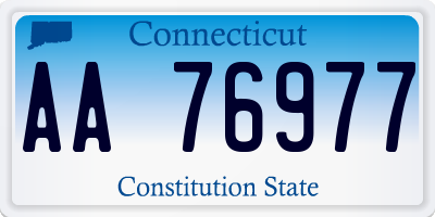 CT license plate AA76977