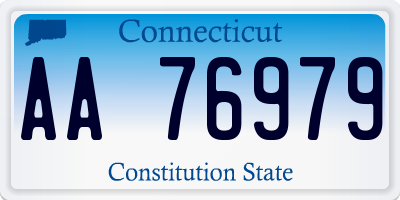 CT license plate AA76979