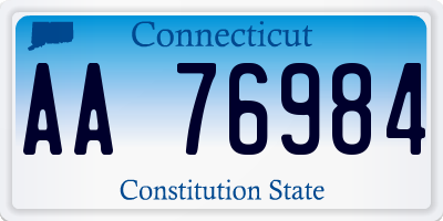 CT license plate AA76984