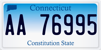 CT license plate AA76995