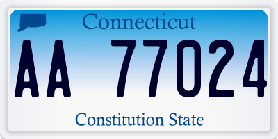 CT license plate AA77024