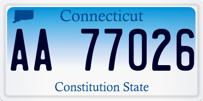 CT license plate AA77026