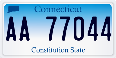 CT license plate AA77044