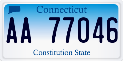 CT license plate AA77046