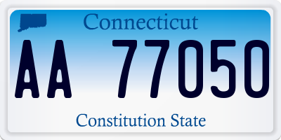 CT license plate AA77050