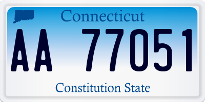 CT license plate AA77051