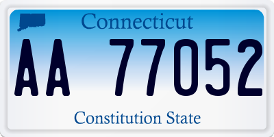 CT license plate AA77052