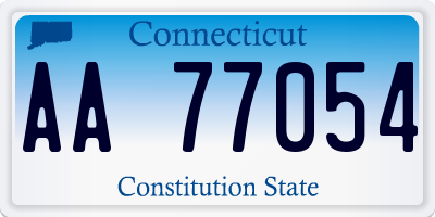 CT license plate AA77054