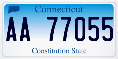 CT license plate AA77055