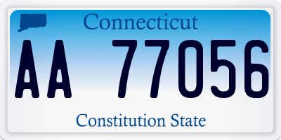 CT license plate AA77056