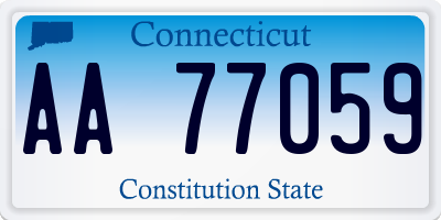 CT license plate AA77059