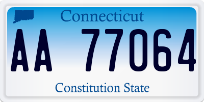 CT license plate AA77064