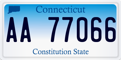 CT license plate AA77066