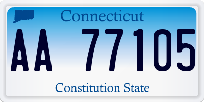 CT license plate AA77105