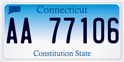 CT license plate AA77106