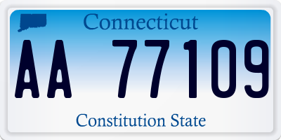 CT license plate AA77109