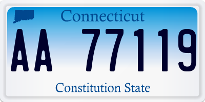 CT license plate AA77119