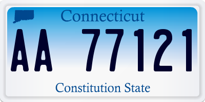 CT license plate AA77121