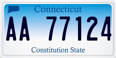 CT license plate AA77124