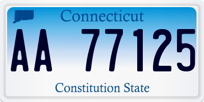 CT license plate AA77125