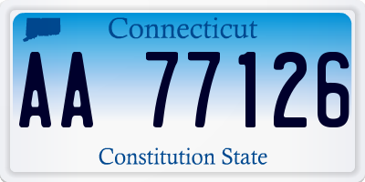 CT license plate AA77126