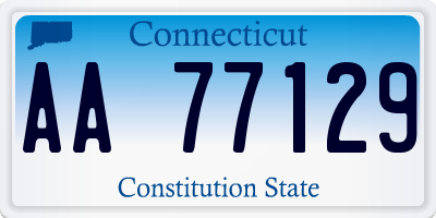 CT license plate AA77129