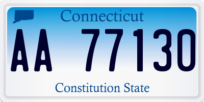 CT license plate AA77130