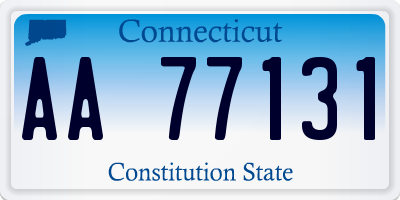 CT license plate AA77131