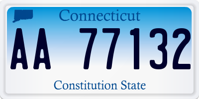 CT license plate AA77132