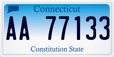 CT license plate AA77133