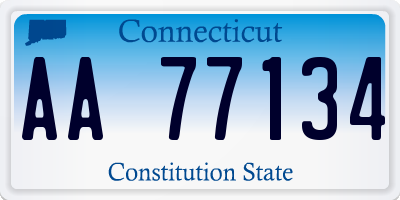 CT license plate AA77134