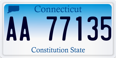 CT license plate AA77135