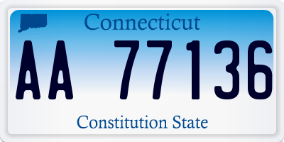 CT license plate AA77136