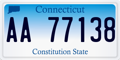 CT license plate AA77138