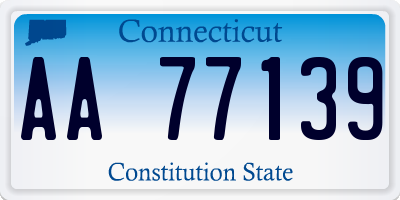 CT license plate AA77139