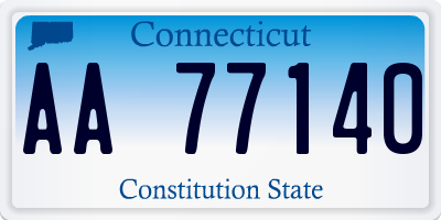 CT license plate AA77140