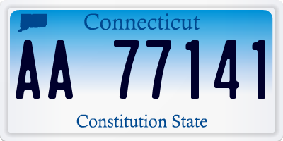 CT license plate AA77141