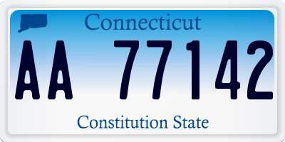 CT license plate AA77142