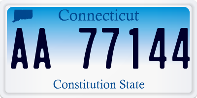 CT license plate AA77144