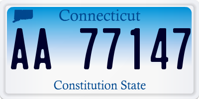 CT license plate AA77147