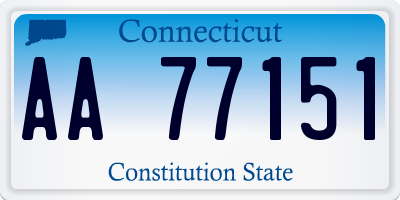 CT license plate AA77151