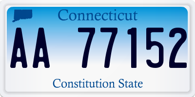 CT license plate AA77152