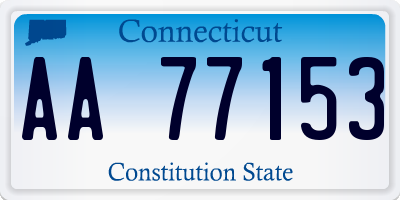 CT license plate AA77153