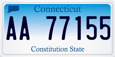 CT license plate AA77155